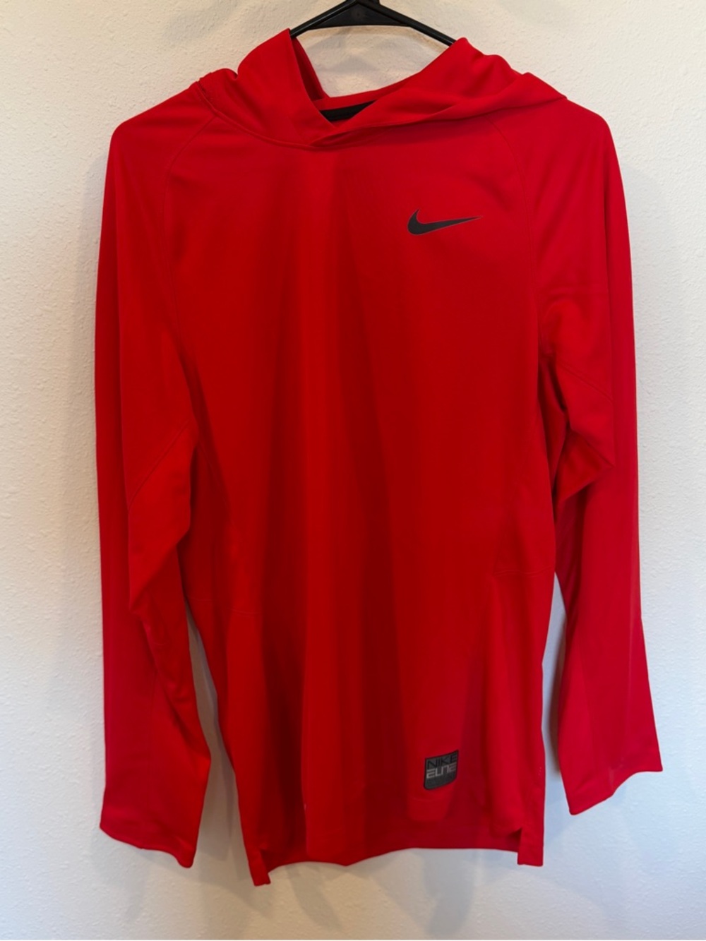 Nike Red Long Sleeve Hooded Performance Shirt
